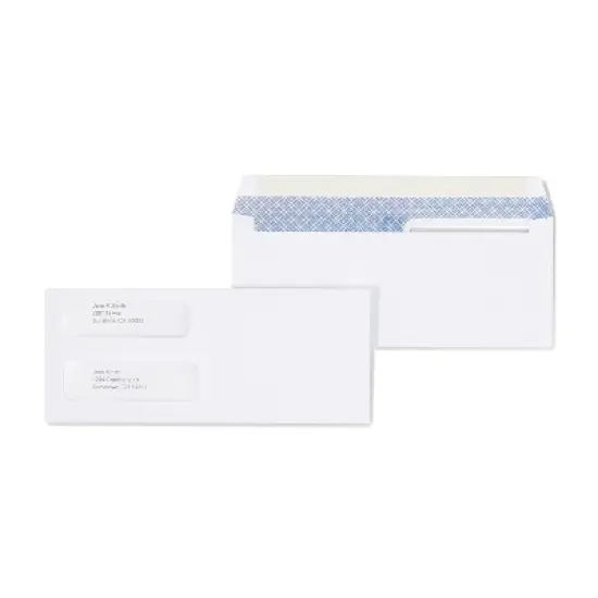 MyOfficeInnovations Gummed Laser Double-Window Security-Tint Envelopes 500/BX 394062 image {4}