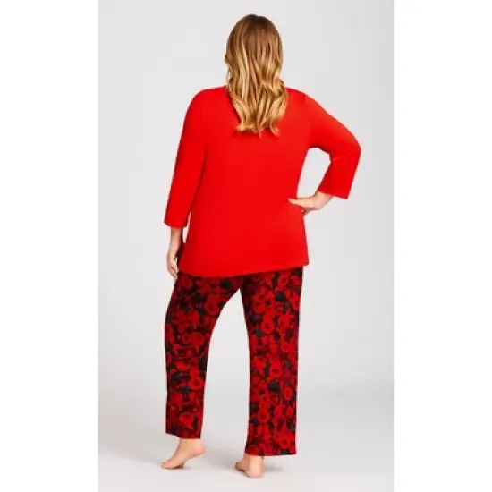 Women's Plus Size Slogan Sleep Top - red | AVENUE image {3}