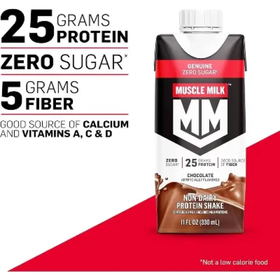 Muscle Milk Gen Chocolate Protein Shake - 12pk: Kosher, Sugar-Free, Non-Caffeinated image {1}