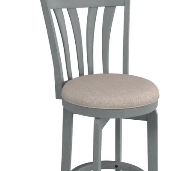 25.75" Savana Swivel Counter Height Barstool Blue (Wirebrush)/Cream - Hillsdale Furniture image {7}