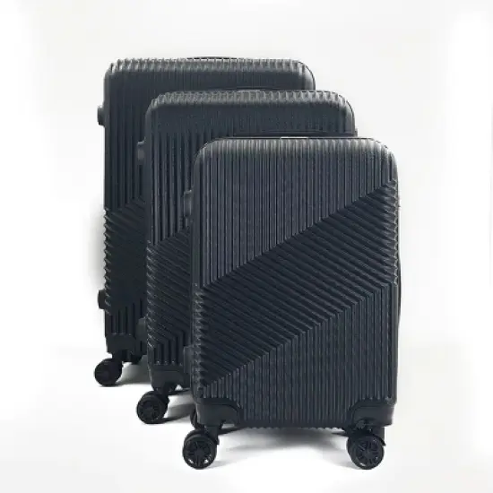 Mirage Luggage Aida ABS Hard shell Lightweight 360 Dual Spinning Wheels Combo Lock 28" 24", 20" 3 Piece Luggage Set image {2}