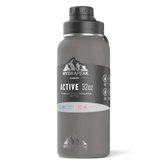 HydraPeak 32oz Wide Mouth Stainless Steel Water Bottle image {18}