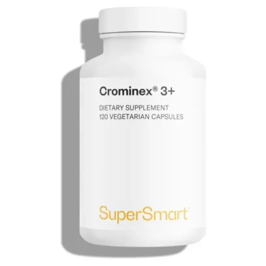 SuperSmart Crominex 3+ 400mcg - Optimised Chromium - Advanced Formula with Amla Extract & Shilajit | Non-GMO & Gluten Free - 120 Vegetarian Capsules image {7}