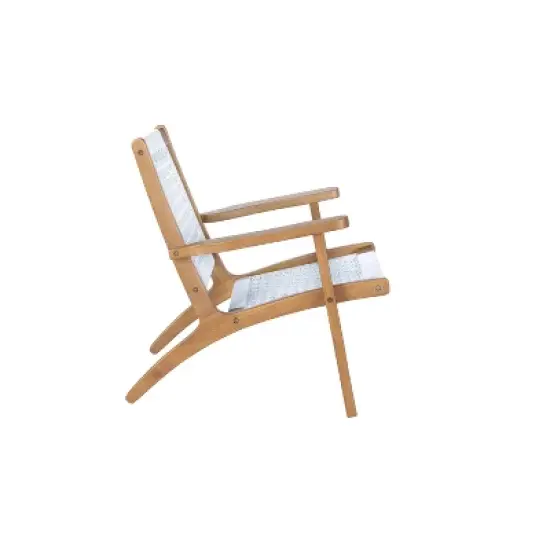 Boraam Harrison Hexagon Woven Light Gray Rope Accent Chair Natural image {3}