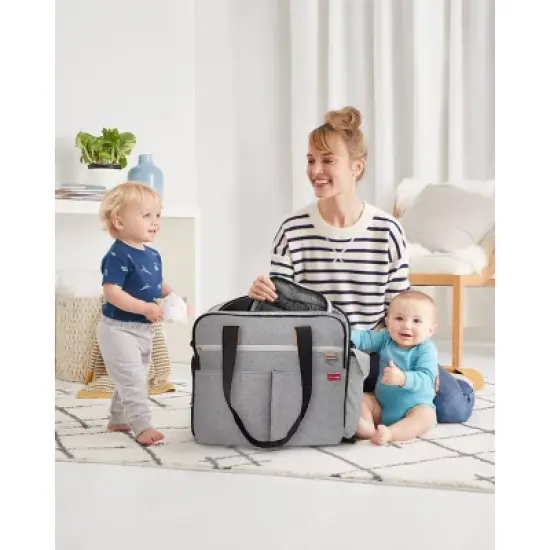 Skip Hop Duo Signature Diaper Weekender Bag - Gray Melange image {9}