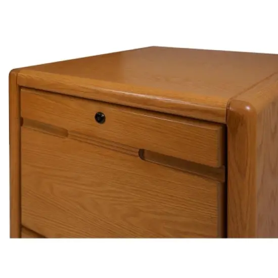 2 Drawer File Cabinet Brown - Martin Furniture image {6}