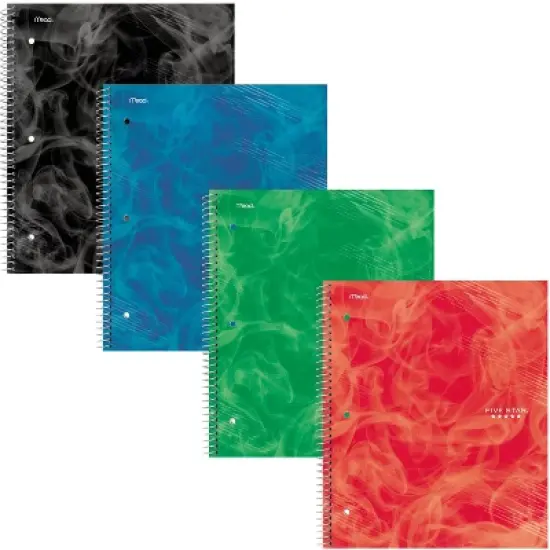 Five Star Active 1 Subject 80ct Wide Ruled Notebook Assorted image {1}