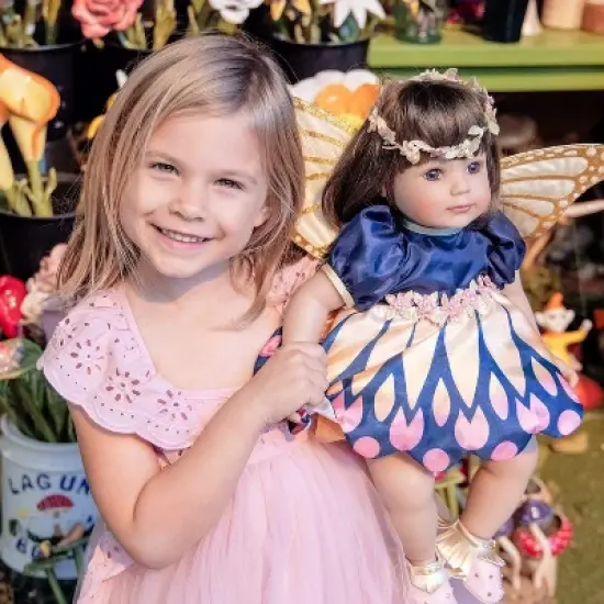 Adora Realistic Baby Doll Flutterbye Baby Toddler Doll - 20 inch, Soft CuddleMe Vinyl, Brown hair, Brown eyes image {1}