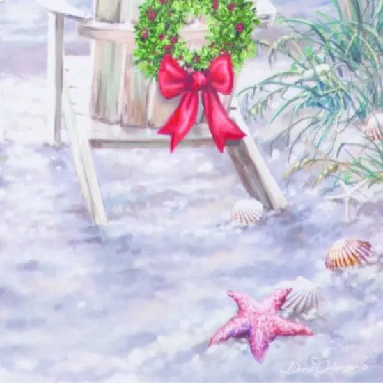 Evergreen Christmas on the Beach Suede Garden Flag 12 x 18 Inches Indoor Outdoor Decor image {6}