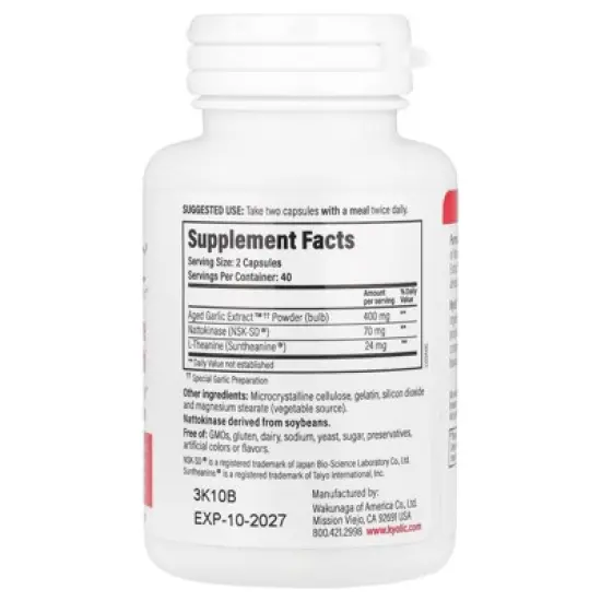 Kyolic Aged Garlic Extract&trade;, Formula 109, 80 Capsules image {1}