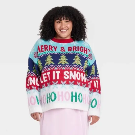 Women's Merry And Bright Graphic Sweater image {4}