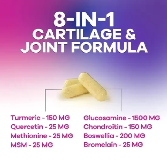 Glucosamine with Chondroitin Turmeric MSM, Triple Strength Joint Support 2100mg - 60 By Nature's Peak image {2}
