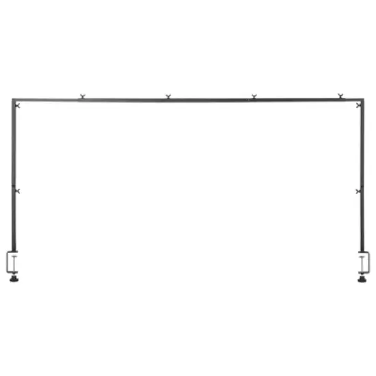 VEVOR Over The Table Rod Stand with Clamps, 13"-42" Tall & 28"-98" Length Adjustable, Metal Table Arch Stand, Tabletop Balloon Arch Frame, Black image {8}