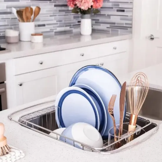 Better Houseware Stainless Steel Adjustable Over-the-Sink Dish Drainer in Silver image {4}