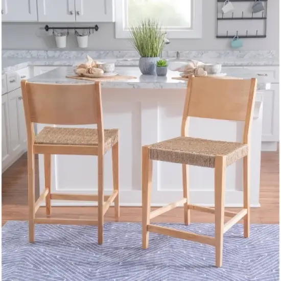 Set of 2 Clara Counter Height Barstools Natural - Powell Company image {6}