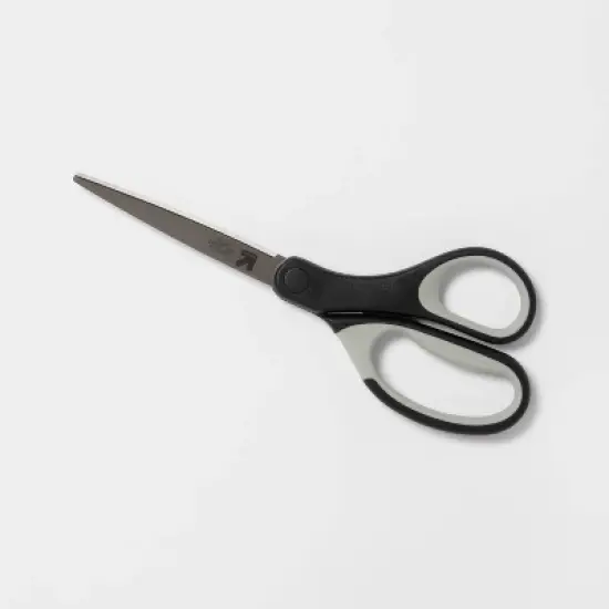 8" Home and Office Scissors - up&up&trade;: Stainless Steel, Black, Adult School Scissors, Non-Powered Desk Tool image {2}