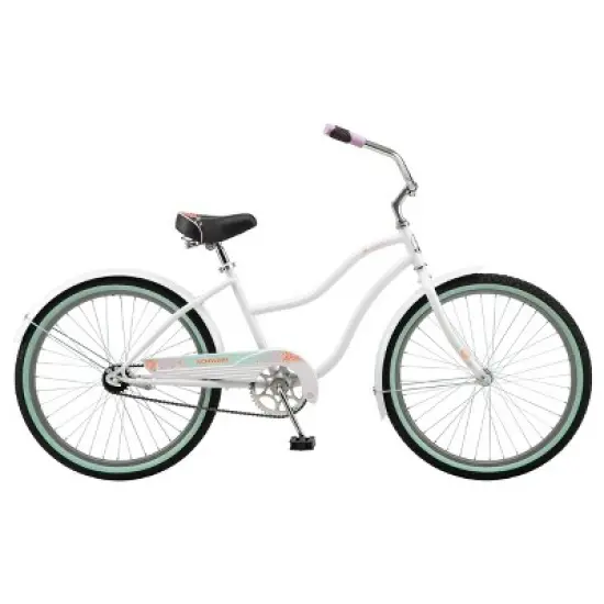 Schwinn 24" Legacy Kids' Cruiser Bike - White image {1}