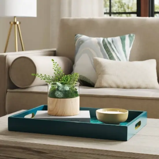 3.39"x13.79" Decorative Tray Green - Threshold&trade; image {1}