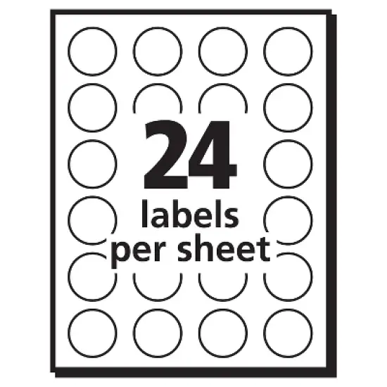 Avery Removable Labels 3/4" Round 1008/PK Neon AST 05474 image {1}