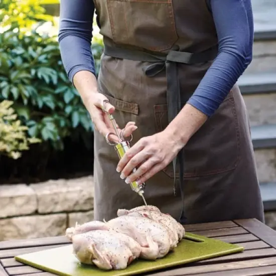 6pc Injector Set - Outset: Stainless Steel Meat Marinade Syringe, Dishwasher-Safe, BBQ Tool image {5}