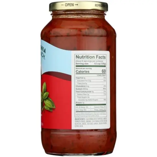 California Olive Ranch Garden Basil Sauce - Case of 6/25 oz image {3}