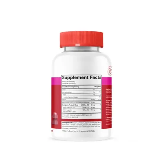 SmartyPants Adult Prebiotic & Probiotic Chewables for Digestive & Immune Support Capsules - 60ct image {9}