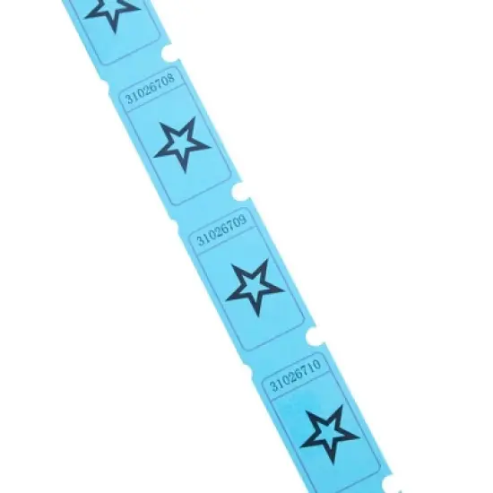 Juvale 2000-Count Numbered Blue Star Raffle Tickets, Single Ticket Roll for Party Events, Prize Reward, Fundraiser Drawing, Carnival, 2x1 in image {7}