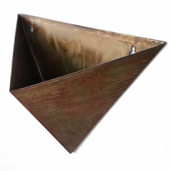 Modern Home Living Wall Galvanized Steel/Zinc Triangular Succulent/Herb Planter image {3}