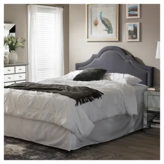 Rita Modern And Contemporary Fabric Upholstered Headboard - Baxton Studio image {3}