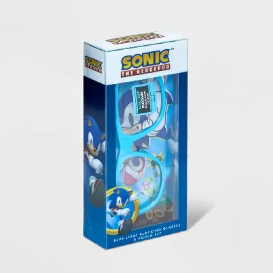 Boys' Sonic the Hedgehog Blue Light Square Glasses - Blue image {3}