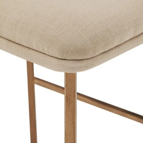 2pk 24" Karianne Linen Upholstered Counter Height Barstools Beige - Inspire Q image {8}
