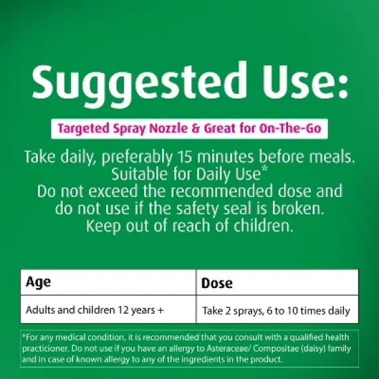 A. Vogel Echinaforce Soothing Throat Spray &ndash; Fresh Organic Echinacea & Sage &ndash; Immune Support Supplement &ndash; Non-GMO, Dairy & Gluten Free &ndash; 1 fl oz image {4}