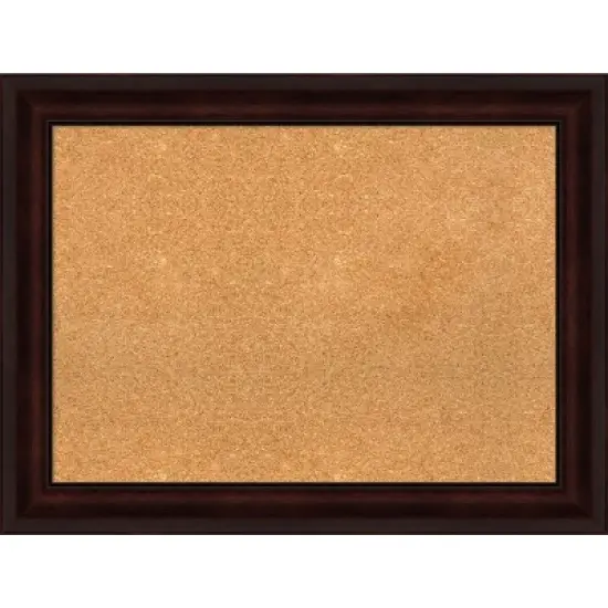 Amanti Art Coffee Bean Brown Framed Corkboard, Natural Cork image {10}