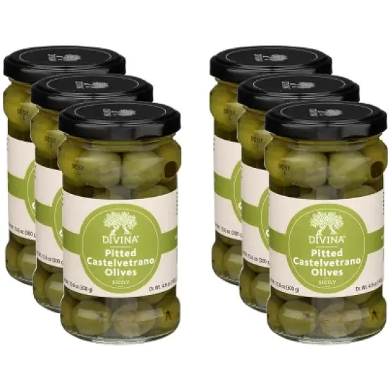 Divina Pitted Castelvetrano Olive - Case of 6 - 4.9 oz image {2}