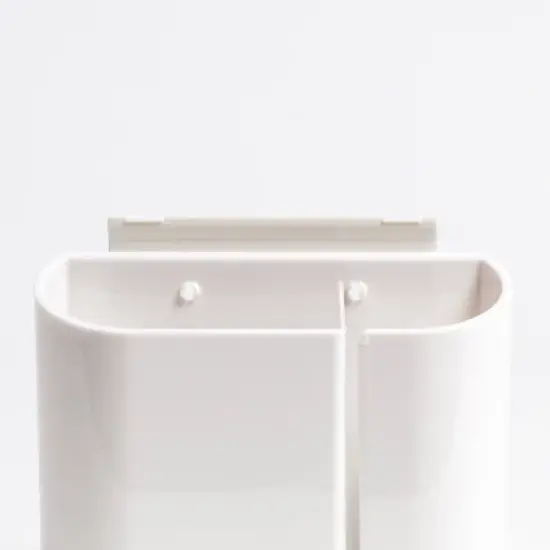 U Brands Utility Cup Magnetic Storage GRUV White: Magnetic Pen Holder for Whiteboard & Locker, Plastic Presentation Board Accessory image {5}