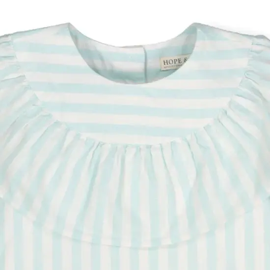 Hope & Henry Girls' Ruffle Yoke A-Line Dress, Toddler image {3}