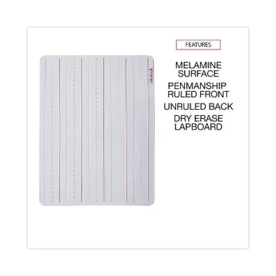 Universal Lap/Learning Dry-Erase Board Lined 11 3/4" x 8 3/4" White 6/Pack 43911 image {4}