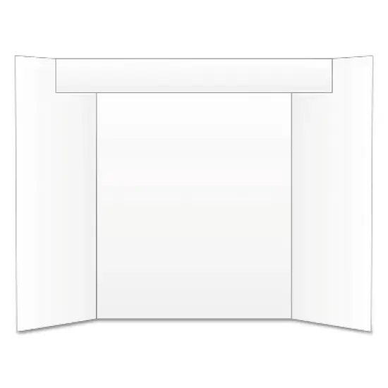Eco Brites Too Cool Tri-Fold Poster Board 24 x 36 White/White 27367 image {1}