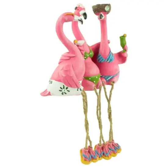 Northlight Three Amigos Beach Flamingos Outdoor Garden Statue - 9" image {2}
