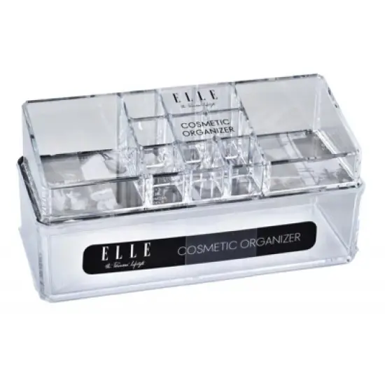 Stackable Cosmetic Organizer with 11 Compartments & Drawer Section, Clear Acrylic Vanity Organizer for Skincare, Lipsticks and Other Cosmetics image {3}