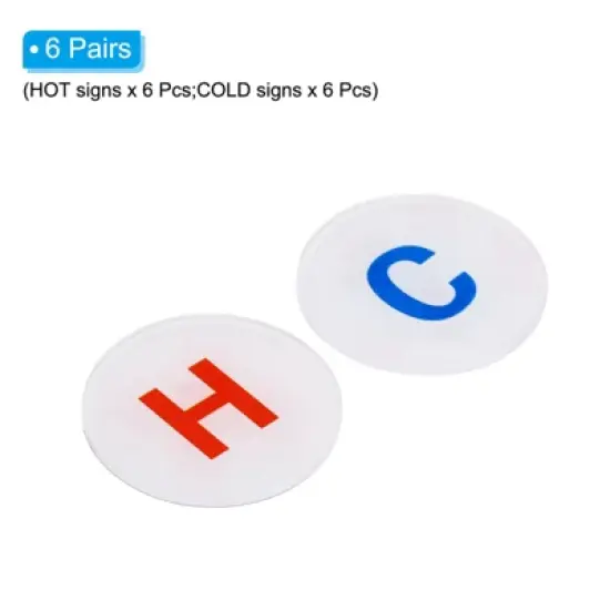 Unique Bargains Acrylic Self-Adhesive Decor Home Hotel C/H Water Label image {2}