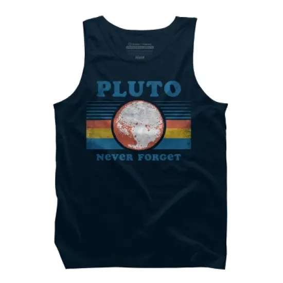 Men's Design By Humans Pluto Never Forget By Tingsy Tank Top image {6}