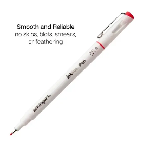 KINGART PRO Inkline Fine Line Pens, 8 Colors, Size 10 image {2}