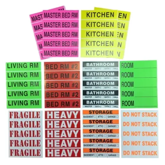 UBMOVE Moving Kit #4 - 24 Boxes Combo Small, Medium, Large Boxes And Labels image {6}