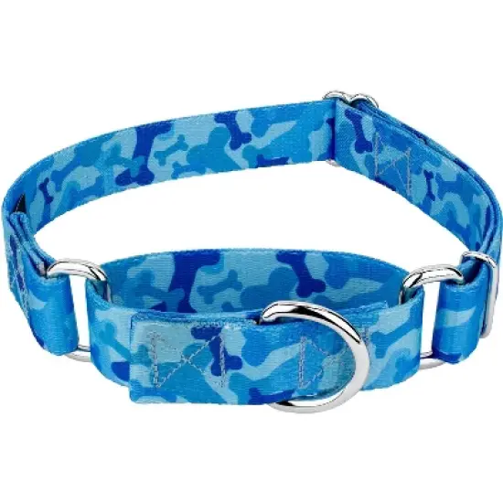 Country Brook Petz Blue Bone Camo Martingale Dog Collar image {6}