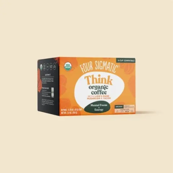 Four Sigmatic Think with Lion's Mane and Chaga POD Medium Dark Roast Coffee - 10ct image {1}