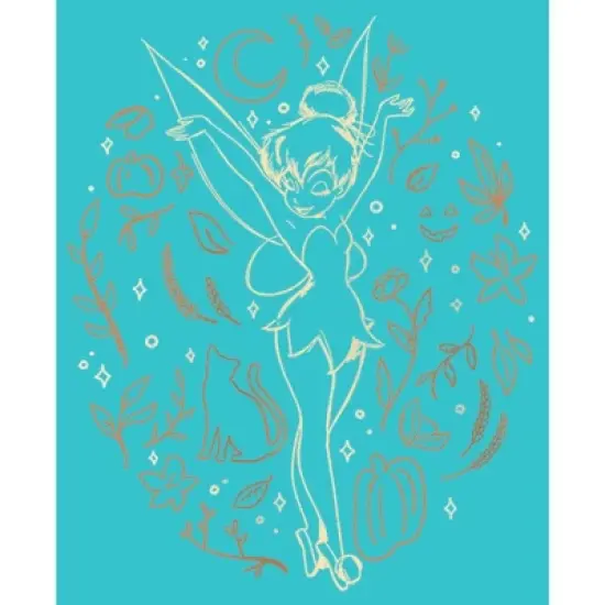Girl's Peter Pan Tinkerbell Spooky Line Art T-Shirt image {1}