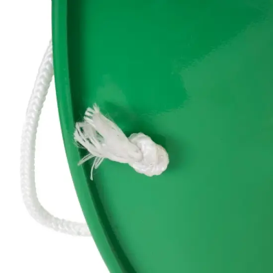 Slippery Racer ProDisc 26 Inch Heavy Duty Aluminum Iron Alloy Metal Kids Winter Saucer Snow Sled with Dual Riveted Soft Grip Rope Handles, Green image {3}