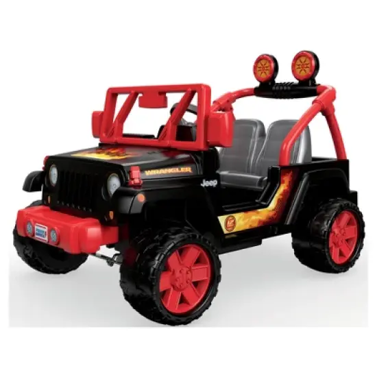 Power Wheels 12V Tough Talking Jeep Powered Ride-On - Black/Red image {3}