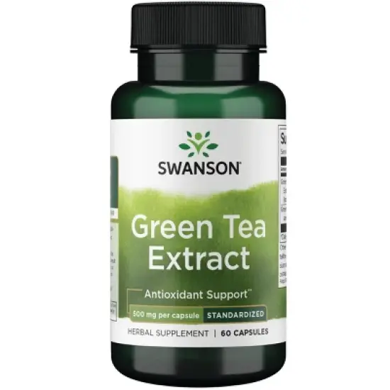 Swanson Herbal Supplements Green Tea Extract, Promotes Immune, Heart & Metabolic Health & Cognitive Function, 500 mg (100 Capsules) image {6}